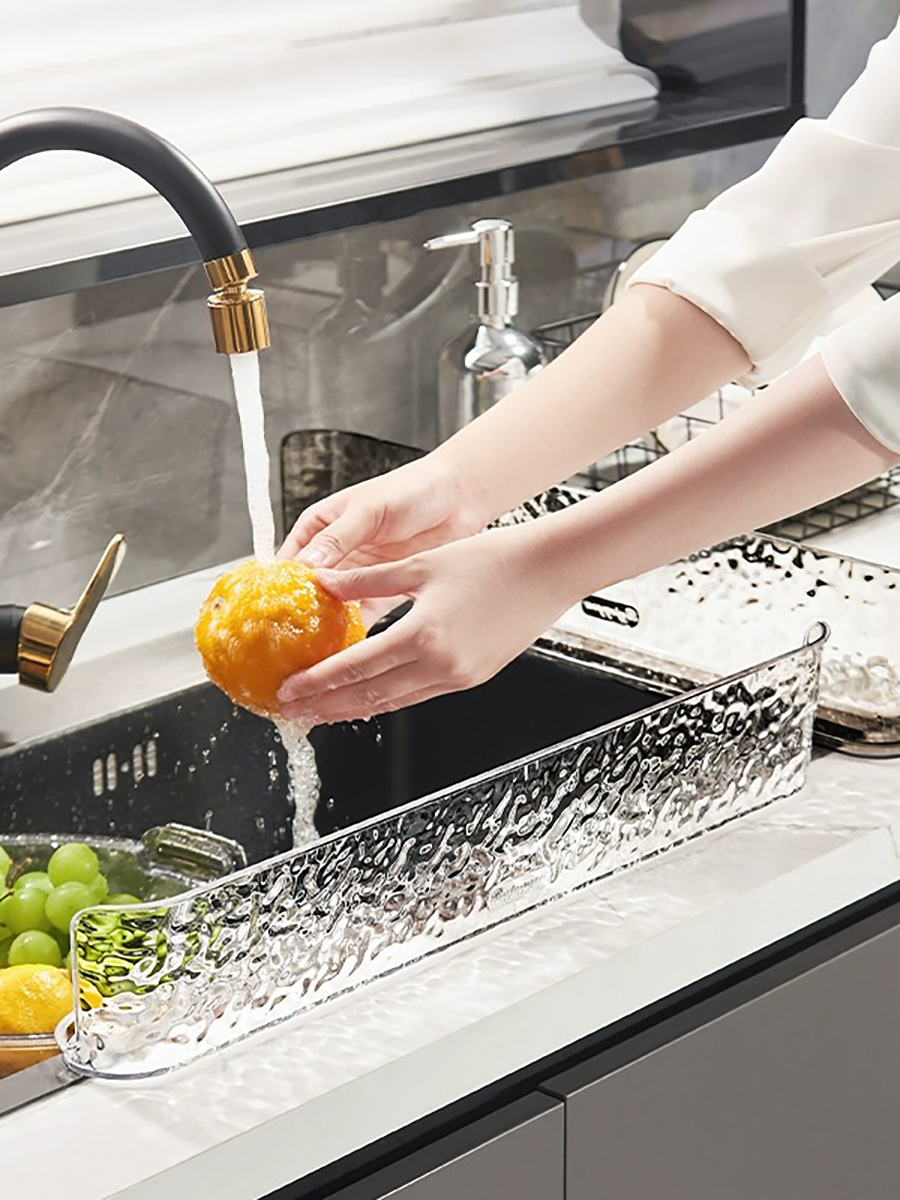 Corrugated Drain Water Retaining Plate Kitchen Sink Sink Splash-Proof Water Handy Gadget Washing Basin Waterproof Water Retaining Water Blocking Strip