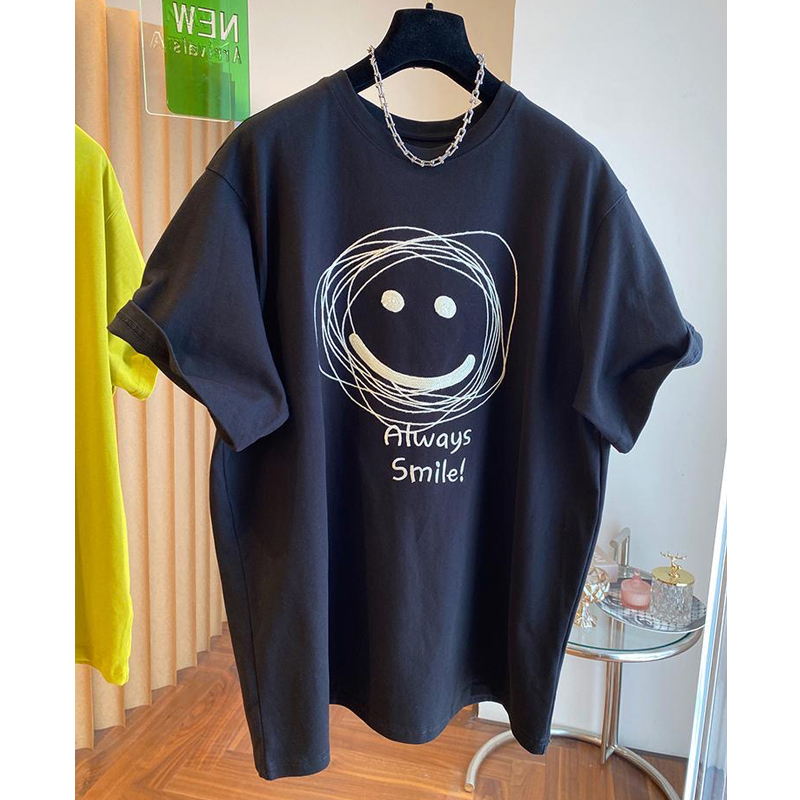 Extra Large Size 1.00 Kg-150.00 kg Fashion Print Letter Short Sleeve T-Shirt Female Plus Size Ladies Summer Orange Slim Fit Versatile Top Tide