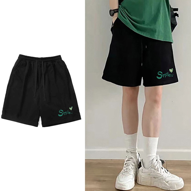 Summer Retro Casual Shorts Drawstring Loose Fifth Pants Men and Women Ins Fashion Brand All-Matching Thin Outerwear Wide-Leg Pants