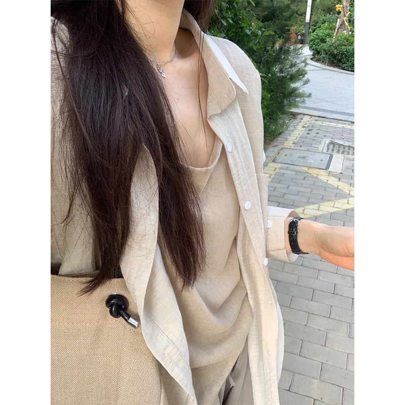 Plus Size Stylish Ice Silk Sunscreen Shirt for Women Loose Long Sleeves Women's Clothing Mid-Length Sun Protective Clothes Cardigan All-Matching Shirt