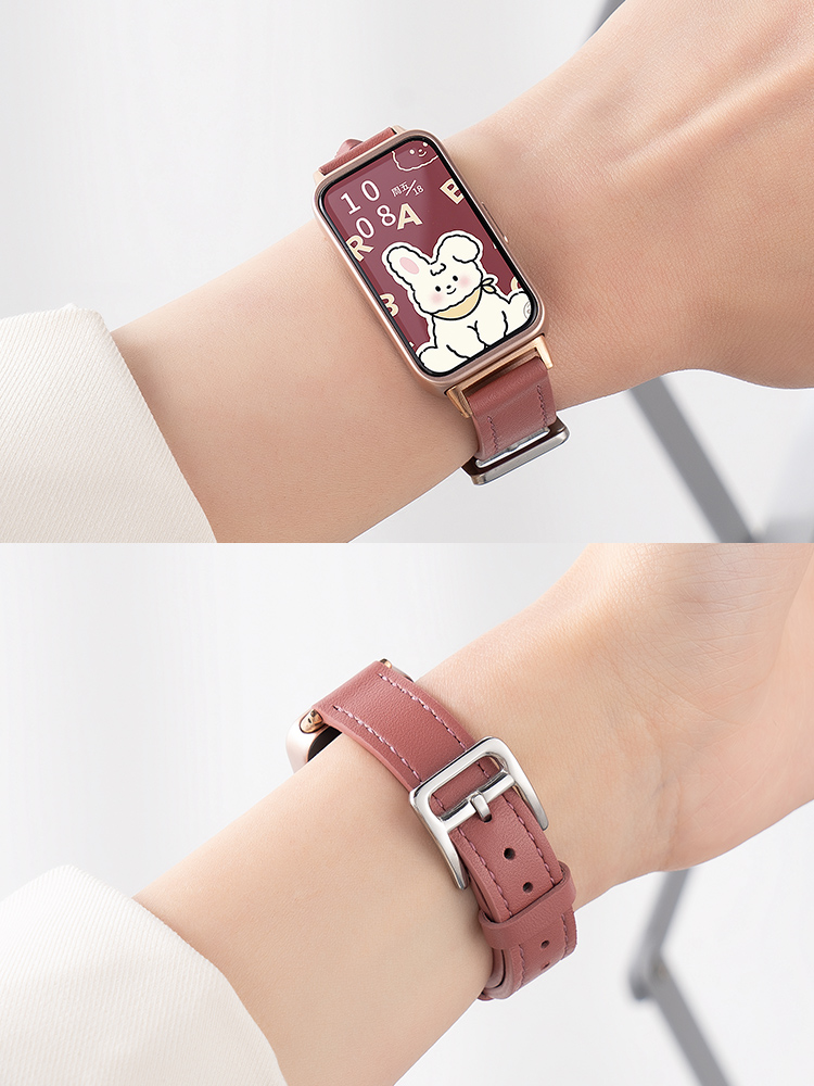 Huawei Double-Sided Watch Girls' First Layer Cowhide Bracelet