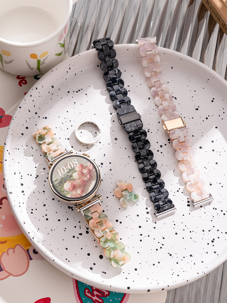 Suitable for Huawei GT3 Strap New Arrival Female GT4 Summer Female Watt4 Female GT2 Women's Strap Pro Fashion 41/46mm Summer Watchgt4 Classic Style GT Resin Cute GT1 Creative