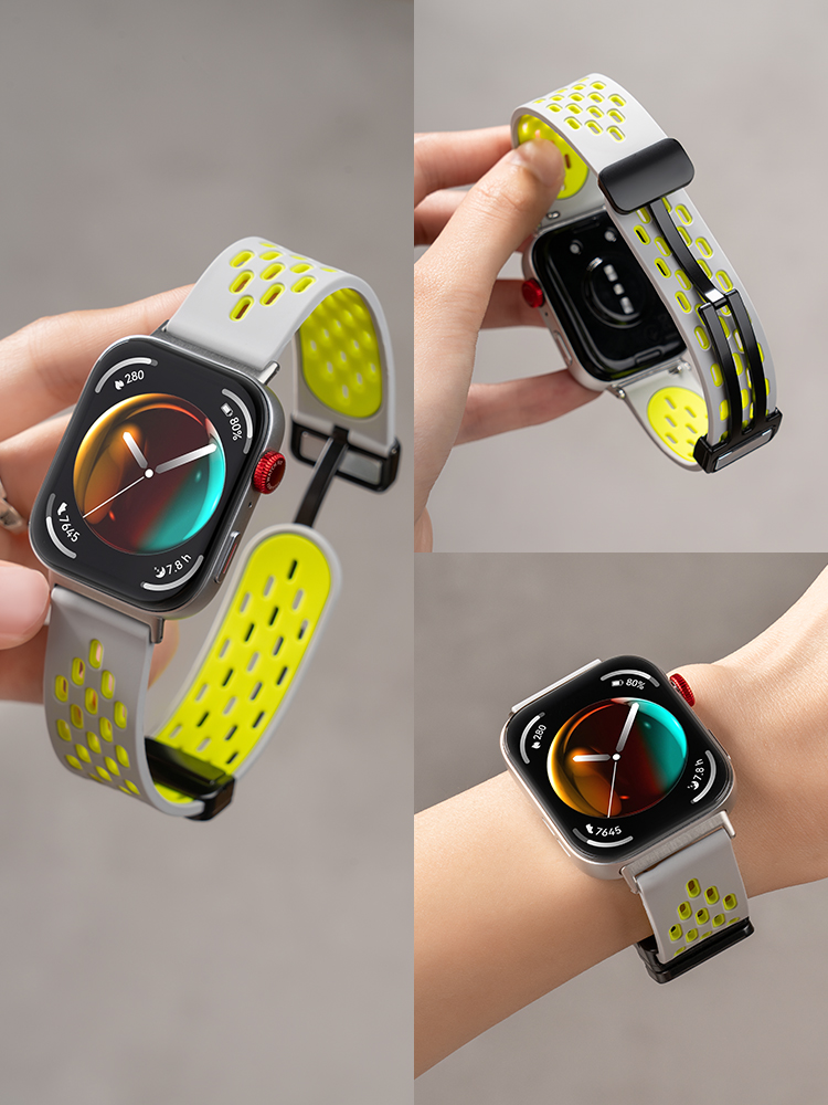 Suitable for Huawei Fit3 Watch Strap Smart Watchfit3 Sports Bracelet Silica Gel Wrist Strap Fit2 New Arrival Watch Magnetic Suction Watch Bracelet Watch Second and Third Generation Women's New Creative Accessories Boys