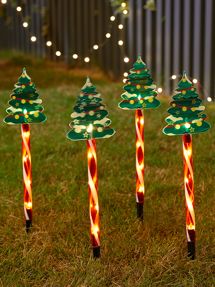 Christmas Decorative Lights Solar LED Christmas Tree Ground Lamp Scene Layout Lawn Balcony Courtyard Ambience Light