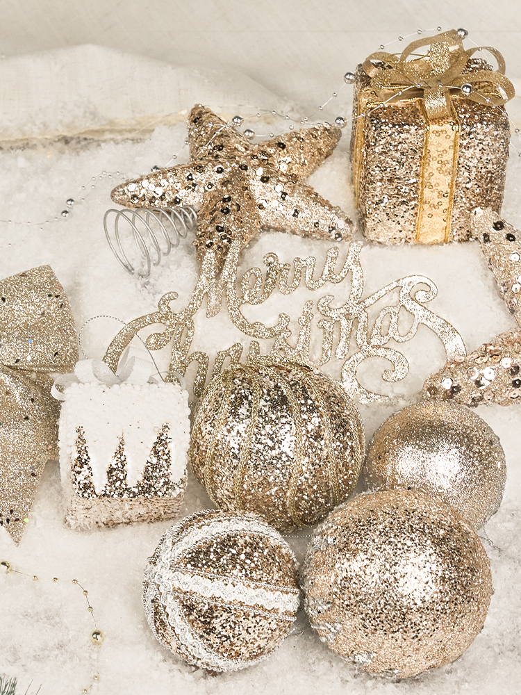 Christmas Decoration Painted Hanging Ball Christmas Tree Atmosphere Scene Layout Pendant Showcase Shop Photo Props Accessories