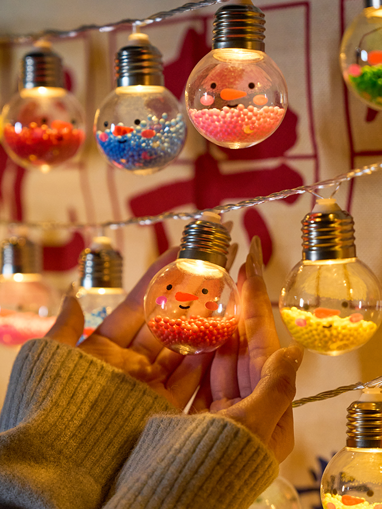 Led Small Colored Lights String Flashing Light Indoor Atmosphere Chandeliers Decoration Supplies Glowing Stars Trunk Stall