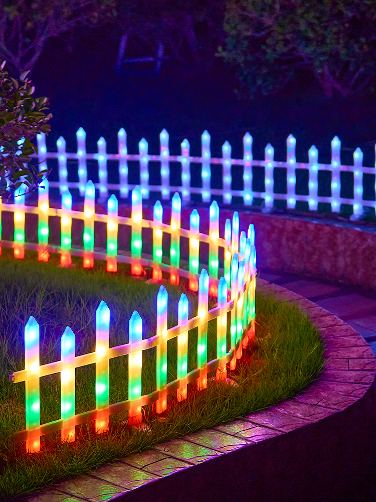 2024 New Arrival Solar Light-Emitting Fence Lamp Outdoor Courtyard Atmosphere Layout Rail Guarding Lamp Creative Courtyard Decorative Lamp