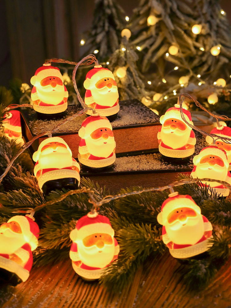 Christmas Decorations Christmas Tree Pendant Santa Claus String Lights Party Theme Scene Arrangement Decoration Props