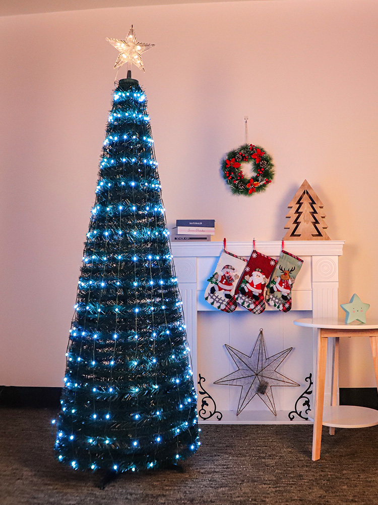 Led Colorful Christmas Tree 1.2 M Room Layout For Home Colored Lantern Flashing String Starry Christmas Decorations