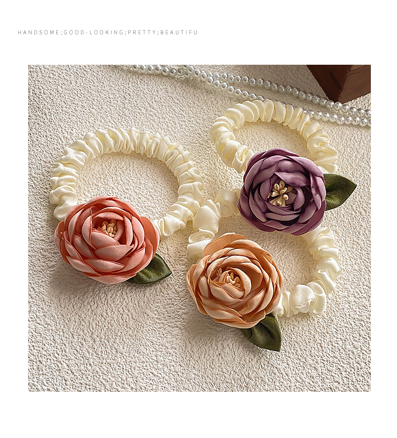 Elegant Flower Ponytail Hair Band