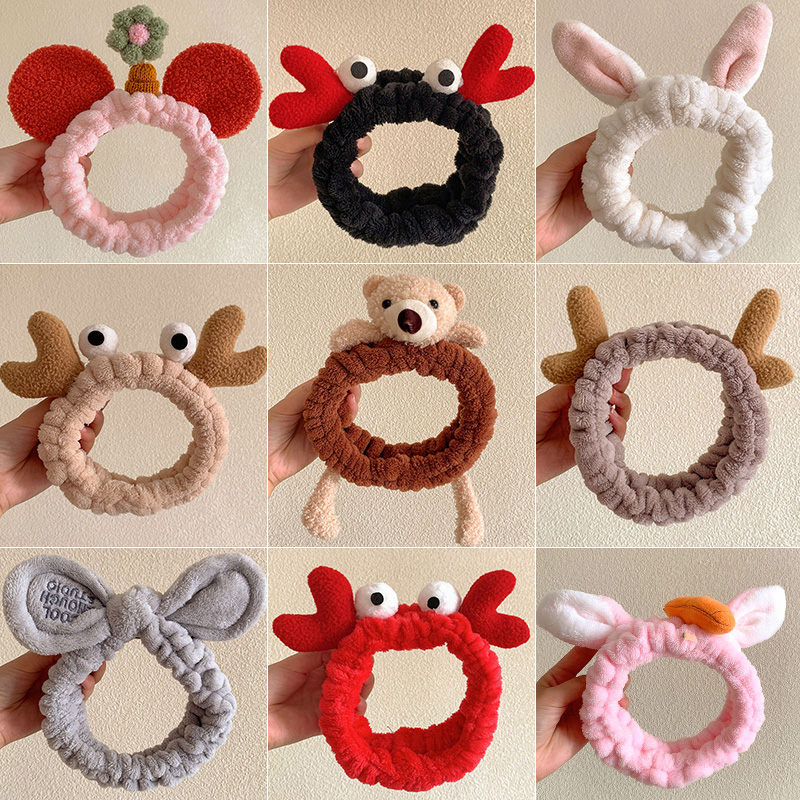 Washing Face Hair Band Cute Hair Fixer Hair Tie Hair Band South Korea Internet Celebrity Makeup Mask Headband Spring Headwear for Women