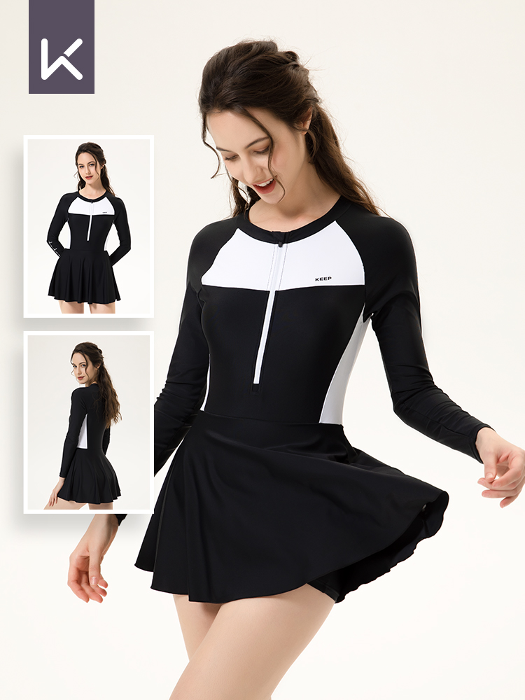 Keep Swimsuit Ladies Conservative 2025 New Arrival One-Piece Professional Swimming Pool Covering Belly Thin Summer Plus Size Plus Size Ladies Swimsuit
