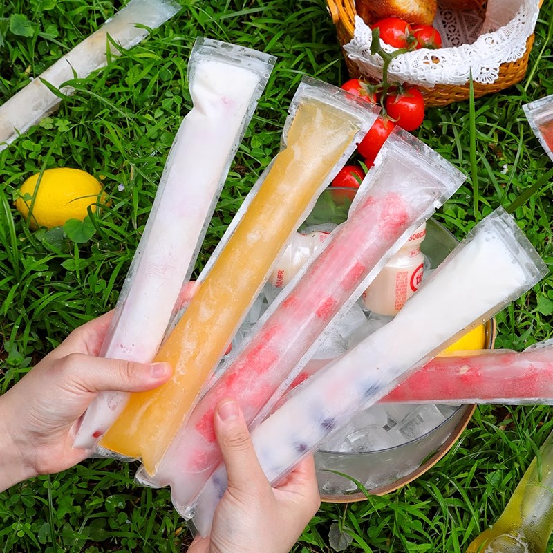 Ice Candy Bag Stick Ice Pack Crushed Ice Disposable Self-Sealing Envelope Bag Ice Sucker Jelly Packaging Bag