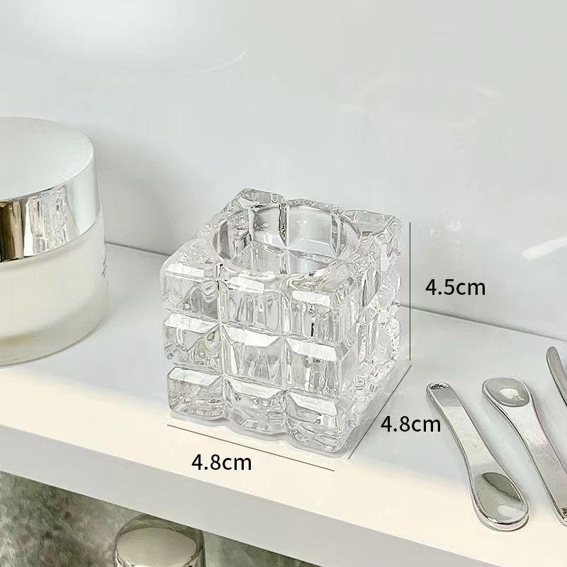 Facial Mask Spoon Holder Cream Scoop Glass Mirror Cabinet Desktop Makeup Skin Care Eye Cream Pick Stick Brush Storage Box