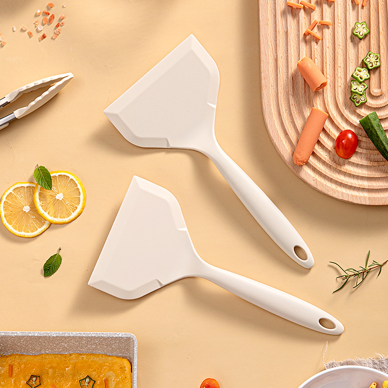 Tamagoyaki Special Silicone Shovel Temperature-Resistant Spatula For Home Food Grade Non-Stick Pan Pancake Japanese Shovel White