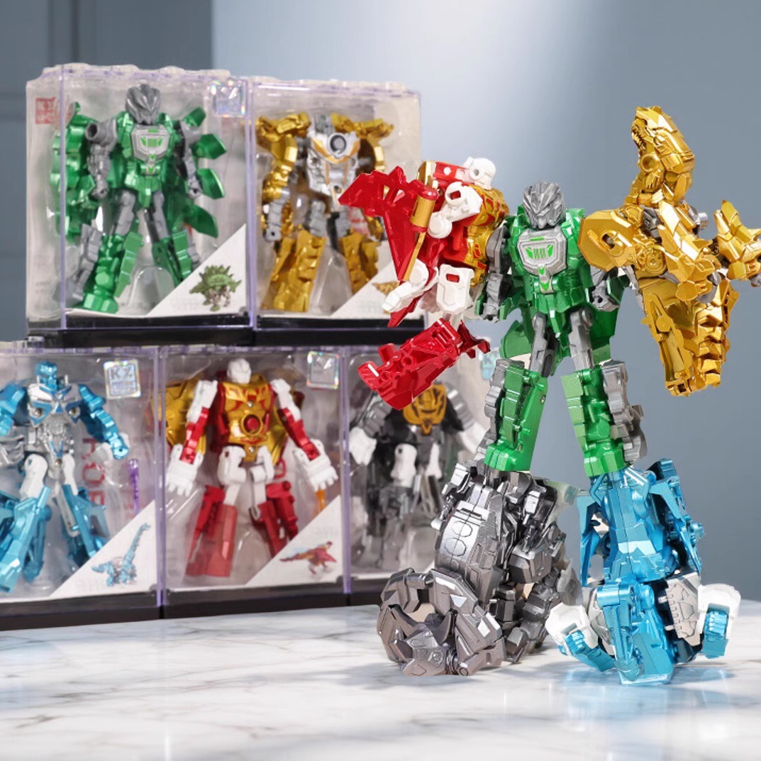 Dinosaur Robot Fit Deformation Children Boys' Toys Tyrannosaurus King Kong Mecha Model 6 Puzzle 8-12 Years Old