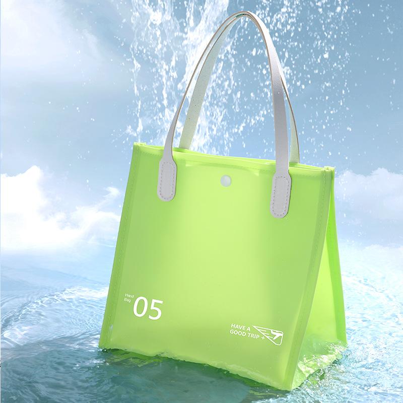 INS Waterproof Wash Bag PVC Storage Bag Travel Cosmetic Bag Bouncy Swimming Satchel Small Size Portable and Convenient