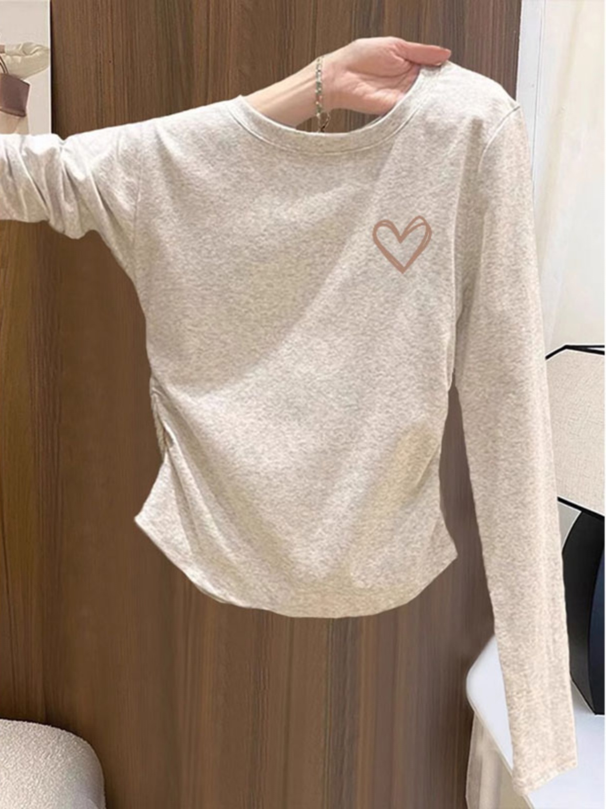 Thirteen Rows Women's Clothes Long Sleeve T-shirt Women's New Arrival Silm Bottoming Shirt Spring Autumn Underwear Stylish Pure Cotton Easiest for Match Tops