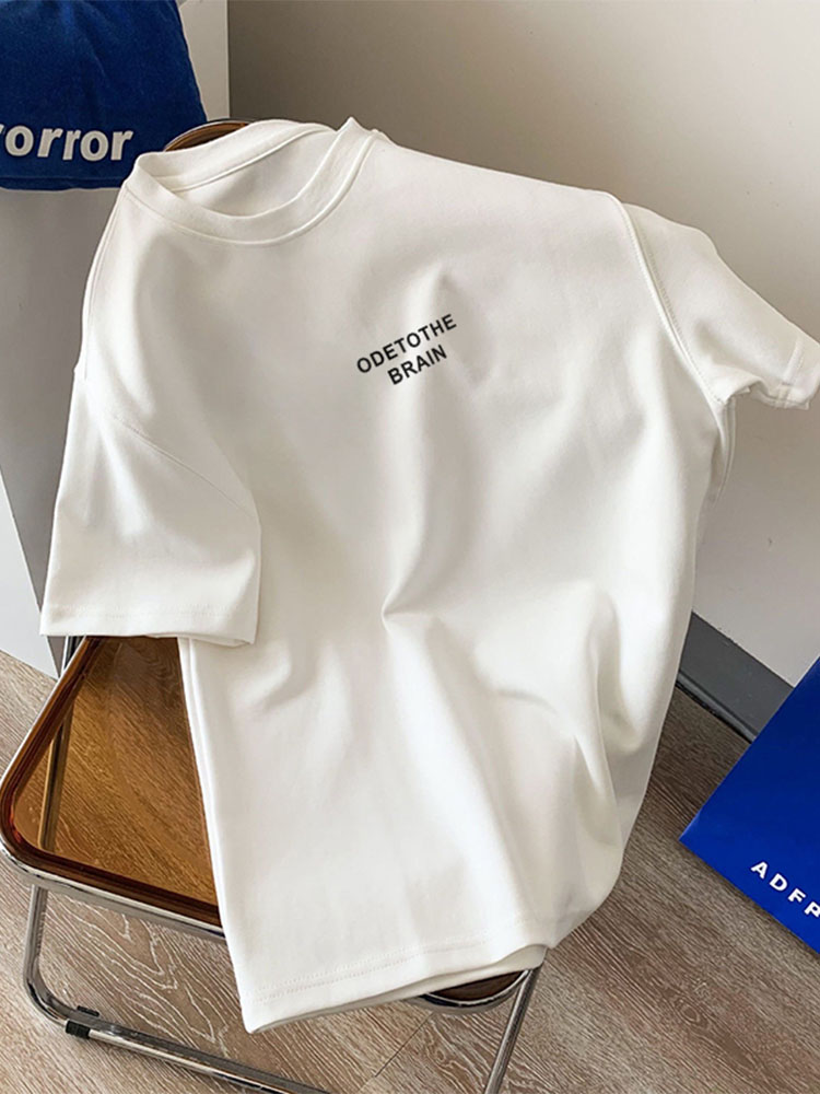 Women's Short Sleeve T-Shirt Women's 2025 New Arrival Summer White Pure Cotton Loose Slim Looking round Neck All-Matching Tops