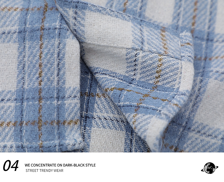American Retro Plaid Woolen Hooded Long Sleeves Shirt