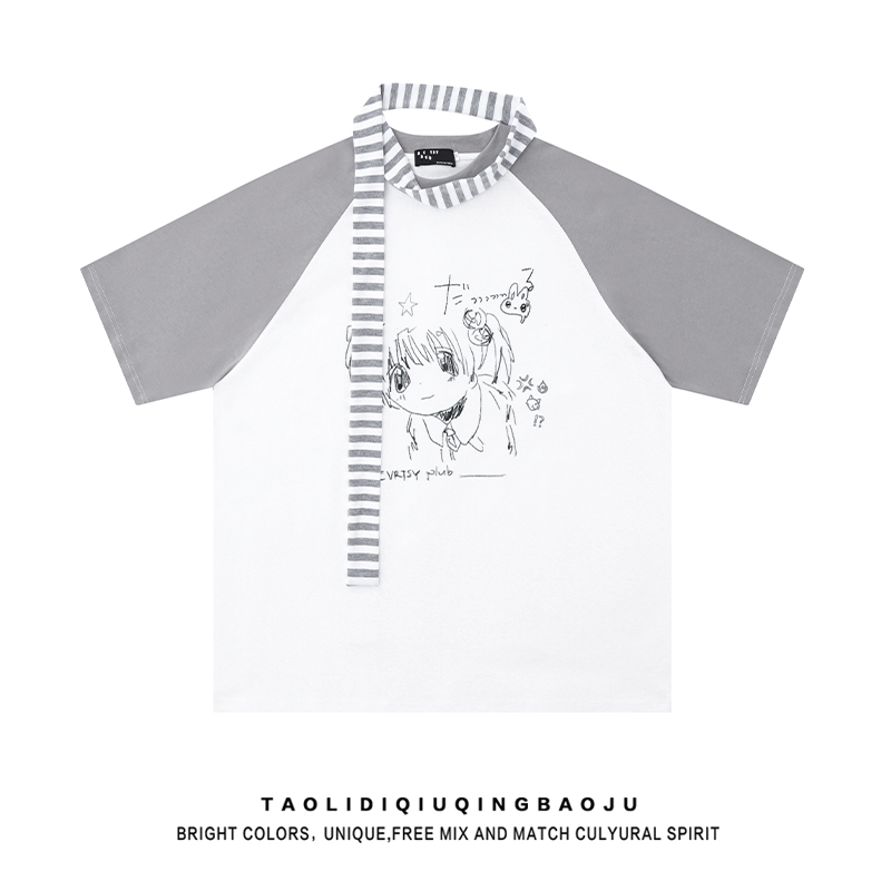 Two-Dimensional Japanese Style Short-Sleeved Women's Summer Millennium Style Cartoon