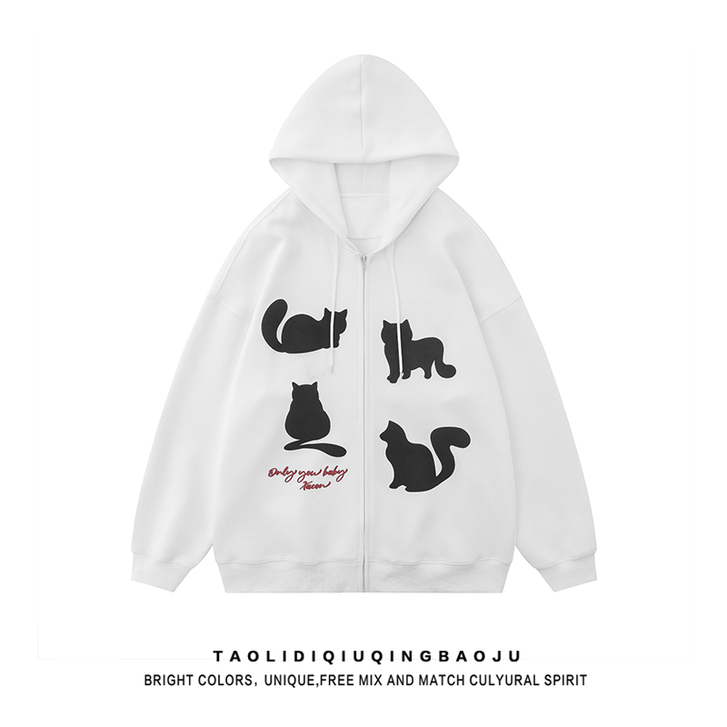 Age-Reducing Japanese Cute Cat Oversize Sweatshirt