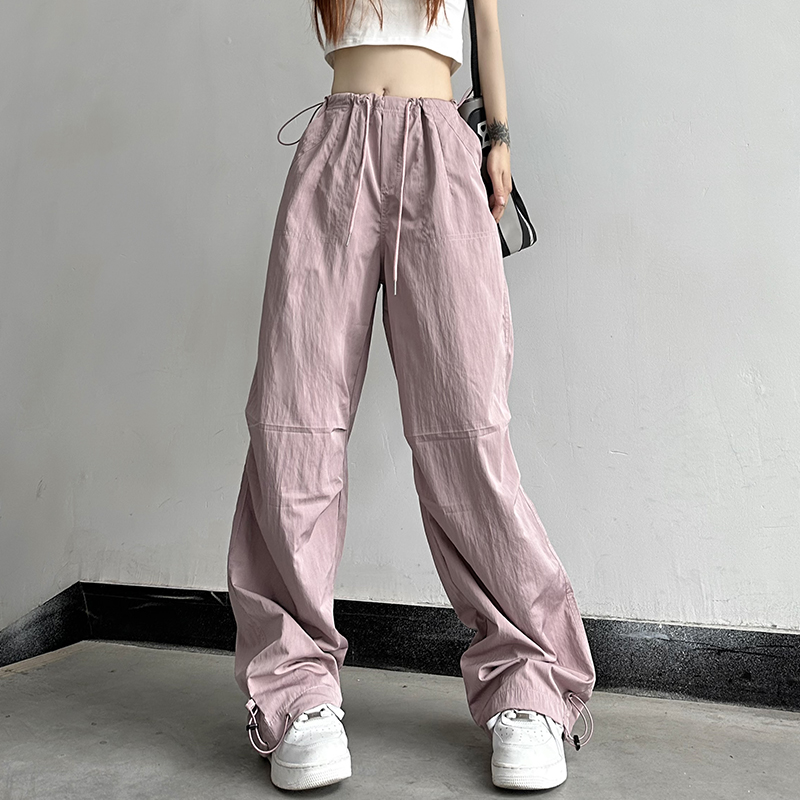 Trendy Casual Summer Thin Retro Straight Cargo Pants