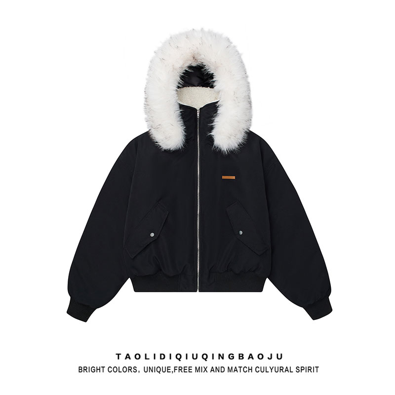 Removable Stuffed Hat Thickened Cotton Padded Coat Female 2025 New Arrival Puffer Jacket Trendy Loose Casual Thermal Cotton Coat