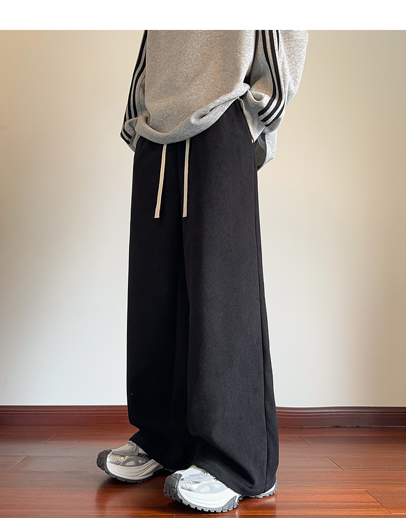 Cozy Fleece-Lined Wide Leg Corduroy Pants