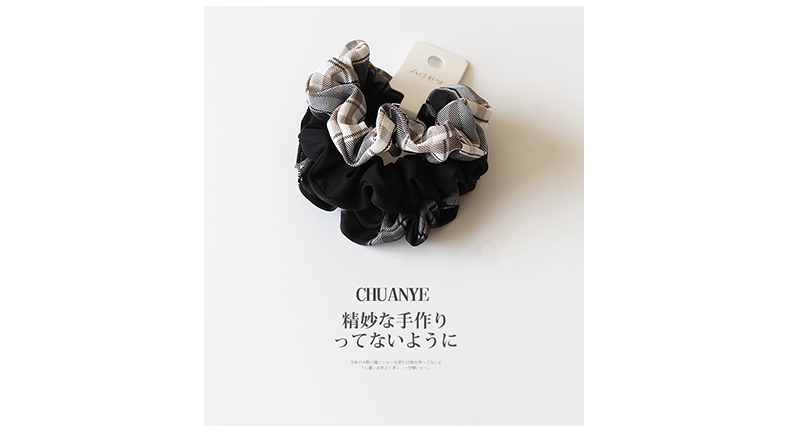Kawano Houndstooth Ruched Hair Band