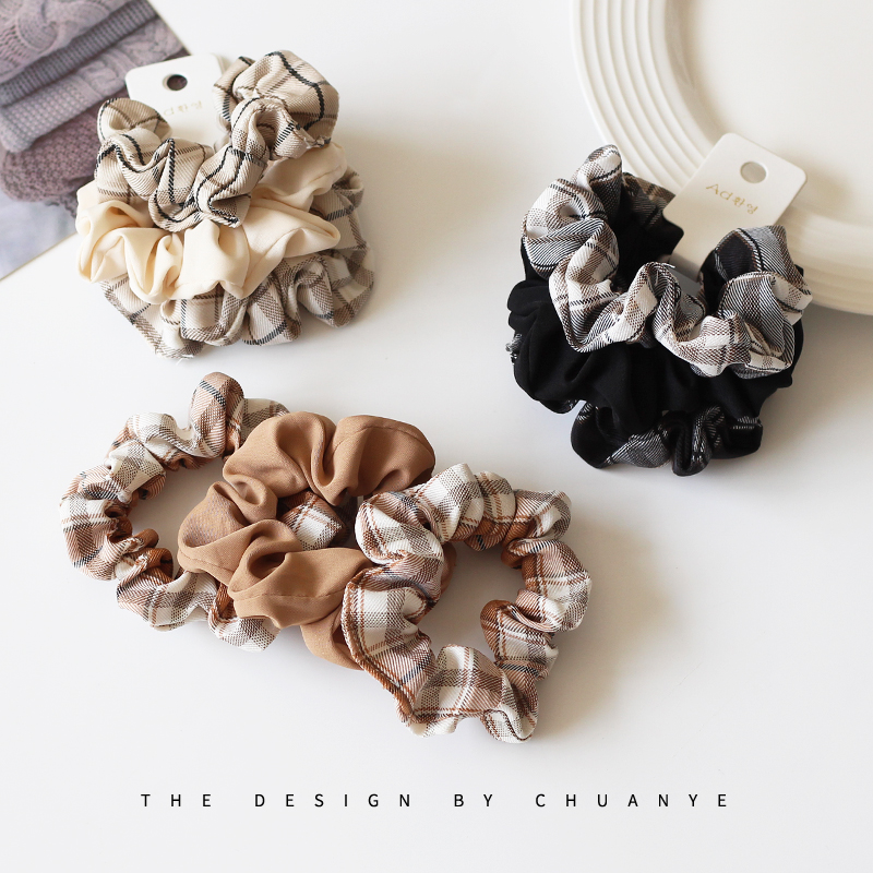 Kawano Houndstooth Ruched Hair Band
