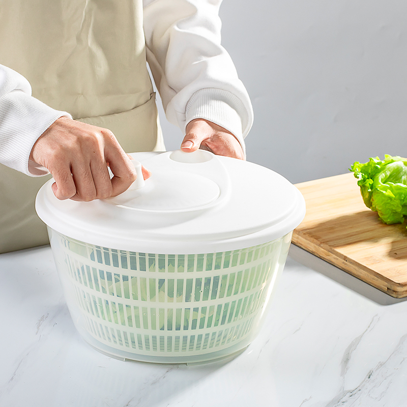 For Home Vegetables Dehydrater Laundry-Drier Semi-automatic Washing Basin Salad Fruit Drain Basket Kitchen Manual Swing Basin