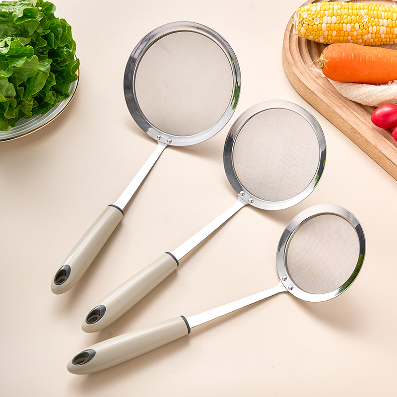 304 Stainless Steel Foaming Colander For Home Kitchen Strainer Sieve Hot Pot Remove Skimming Foam Strainer Spoon Grease Strainer