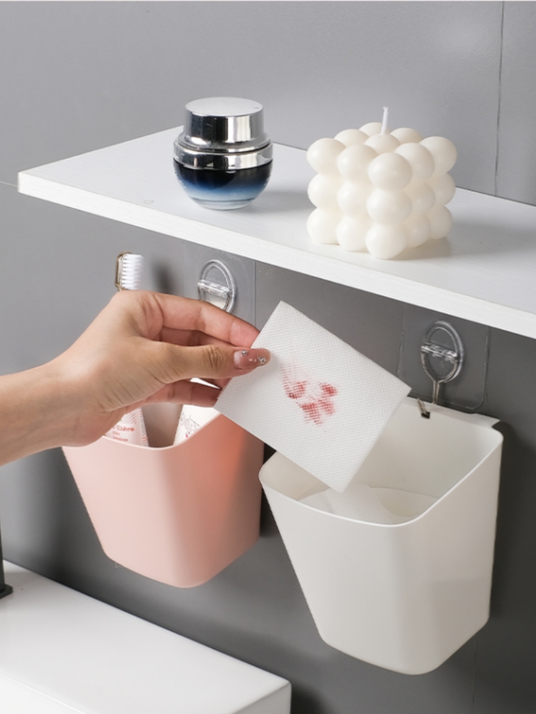 Bathroom Storage Box Toilet Bin Toilet Hanging Face Cloth Washstand Countertop Wall Small Wall Hanging Bucket