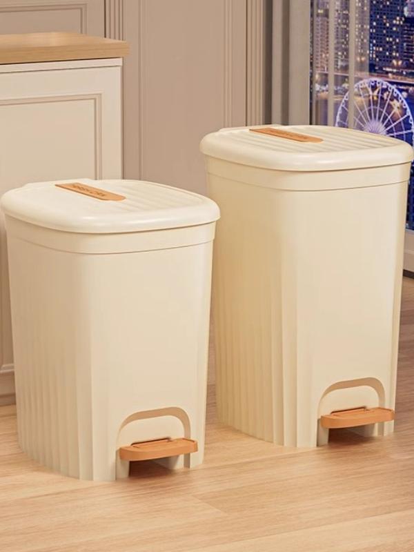 Kitchen Garbage Can Commercial For Home Kitchen Bathroom Living Room Foot Pedal with Lid Large Capacity Pedal Wastebasket