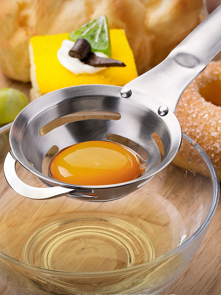 Egg White Egg Yolk Separator 304 Stainless Steel Drain Protein Egg Mixture Infant Separation Egg Handy Gadget Egg Filter