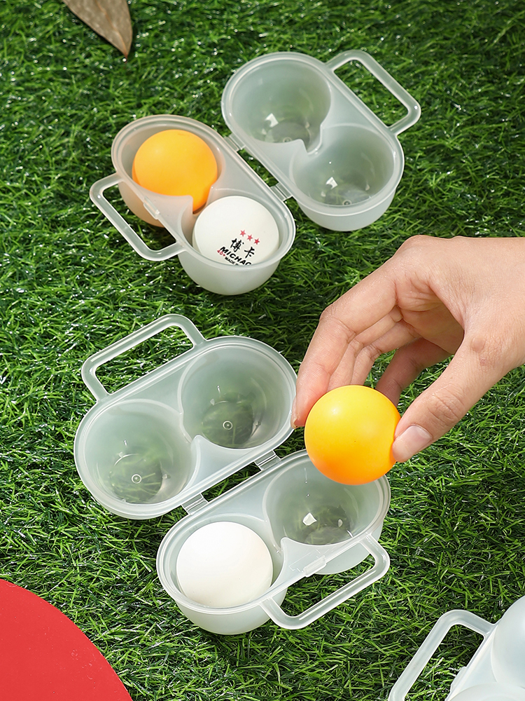 Thickened Table Tennis Ball Box Small Ball Box Table Tennis Special Portable Outer Ball Box Can Hold Two Ball Strap Handles