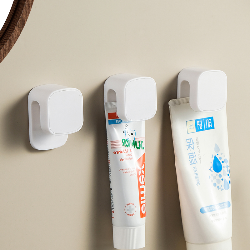 Toothpaste Rack Punch-Free Wall-Mounted Facial Cleanser Squeezing Machine Bathroom Bathroom Wall Storage Clip Handy Gadget