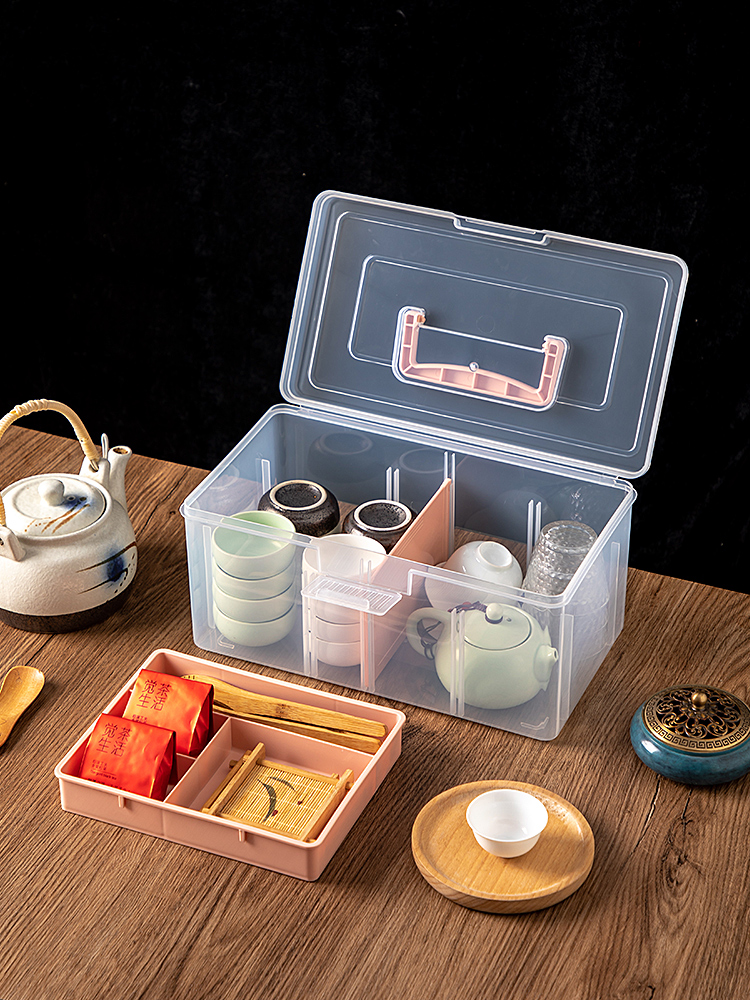 Cup Tea Bag Rectangular Transparent Storage Storage Box
