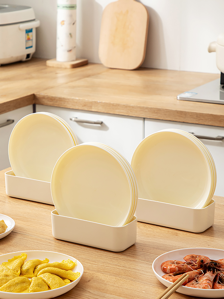 Japanese-Style For Home Side Saucer Food Grade Dish Plastic Dining Table Small Plate Garbage Storage Dish Bone Dish Fruit Plate