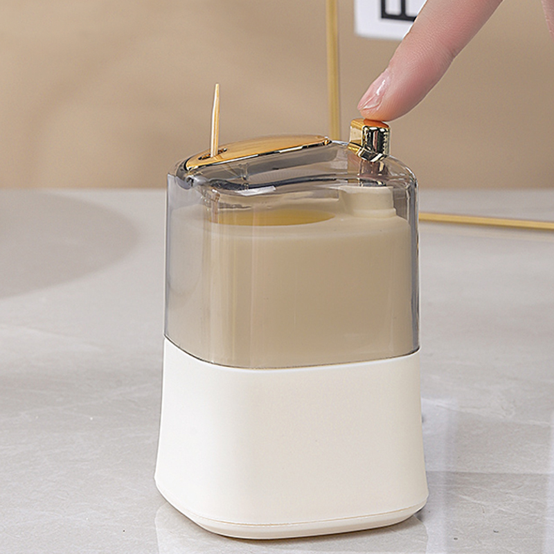 Toothpick Box Living Room Push Button Toothpick Bottle For Home Good-looking Trending Creative Automatic Pop-up Toothpick Tin Mrun