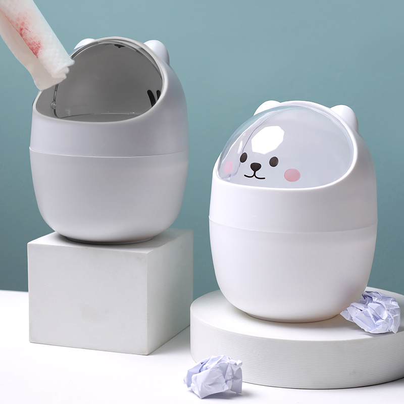 Cute Trumpet Mini Living Room Coffee Table Desktop Trash Bin