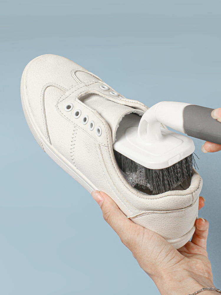 Shoe Brush For Home Clothes Cleaning Brush Does Not Hurt Shoes Soft Fur Shoe Brush Shoes Handy Gadget Special Brush for Washing Shoes Long Handle Clothes Brush