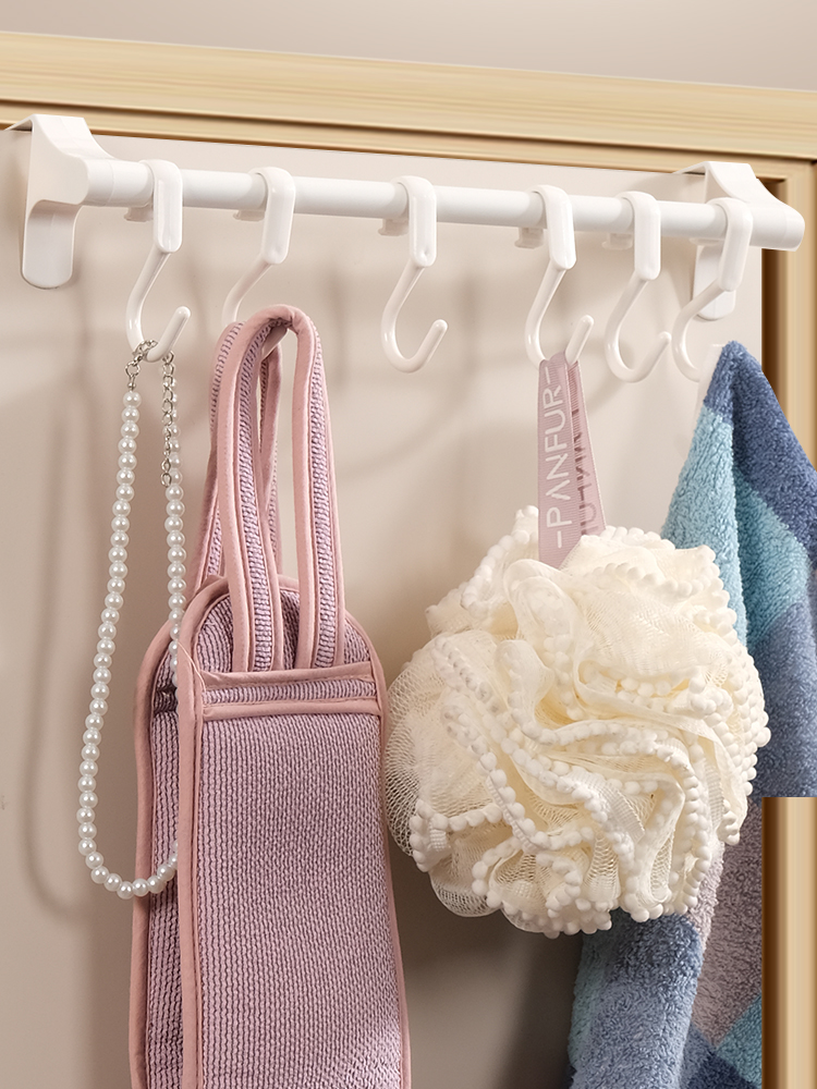 Bathroom Cabinet Door Clothes Hook Wardrobe Cabinet Door Hook Punch-Free Kitchen Cabinet Door Hook Dormitory Clothes Hook Towel Rack