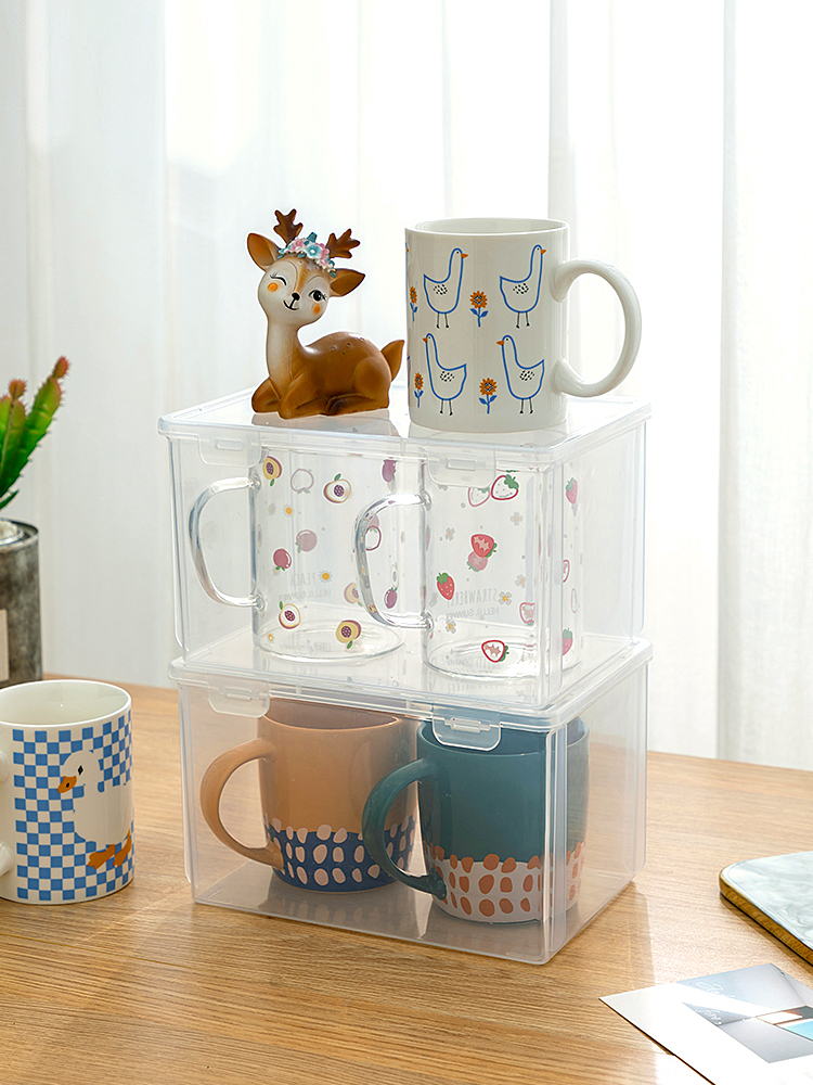 Mug Storage Box Dustproof Cup Storage Rack Cup Holder Water Cup Storage Rack Tea Set Cup Holder Coffee Cup