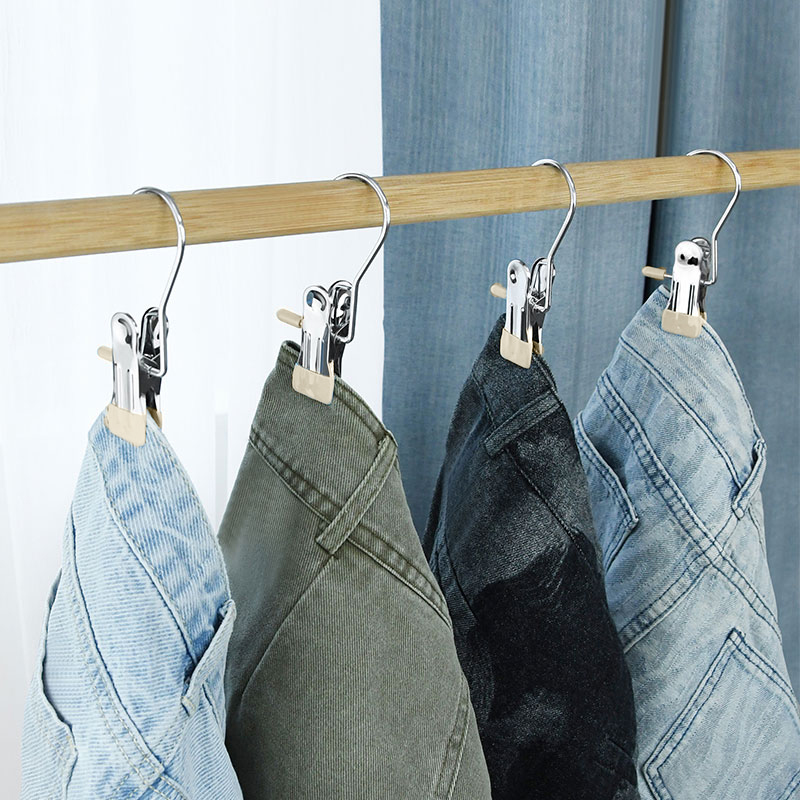 Pants Clip For Home Invisible Hanger Pants Storage Gadget Clothes Pin Pant Rack Multi-Function with Hook Single Hat Clip