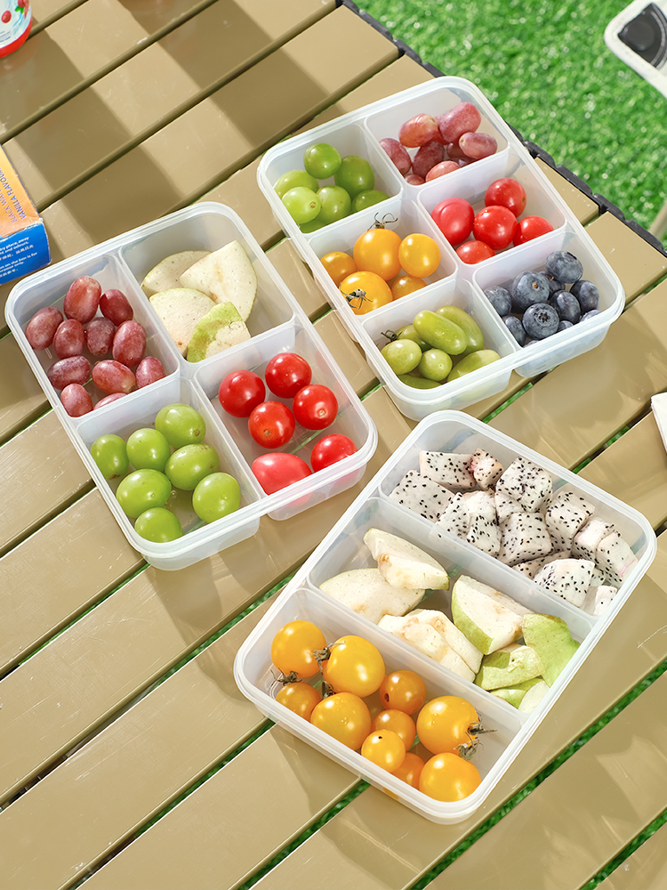 Compartment Fruit Crisper Outdoor Portable Kids Primary School Pregnant Women Food Grade Camping Bento Storage Box