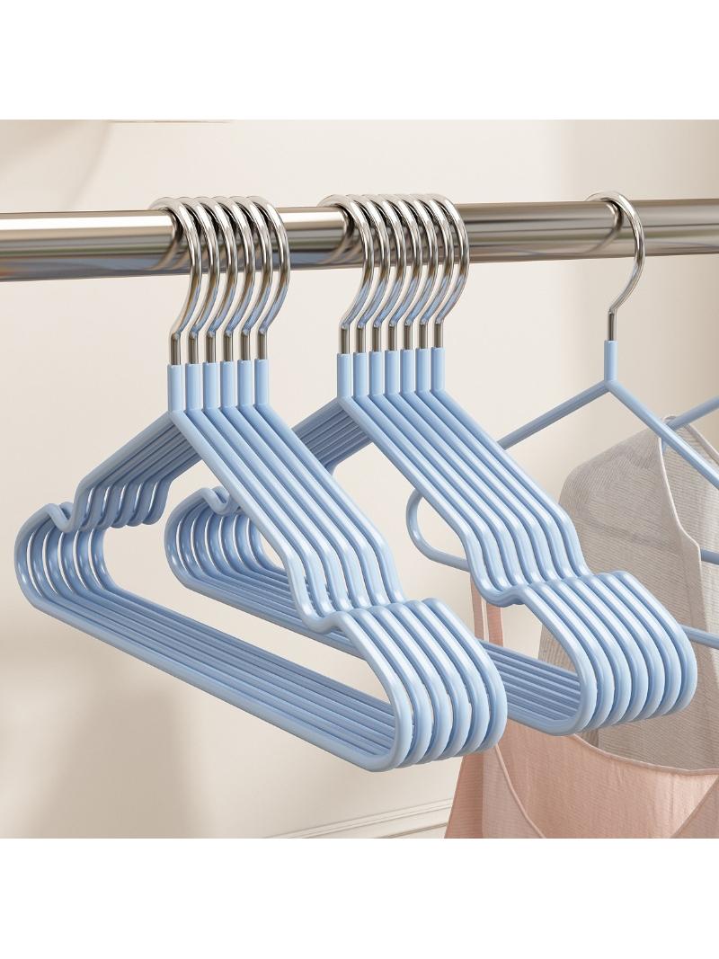 Jujiajia Plastic Dipping Thickened Hangers New Arrival Extra Thick Hanger Adult Plastic Dipping Non-Slip Marks Clothes Support Drying Children's Clothes Home