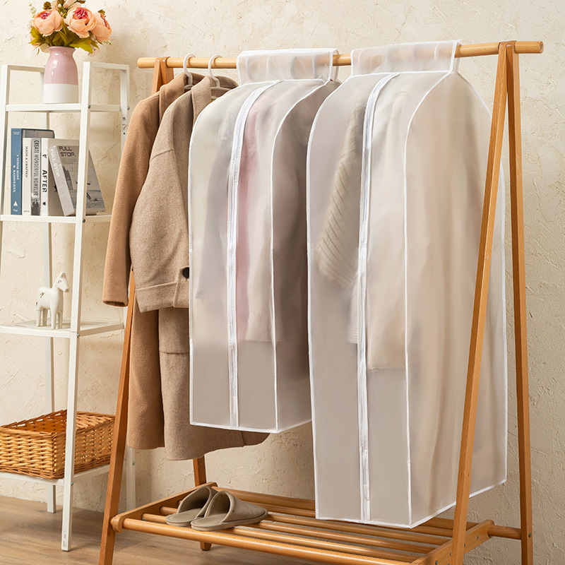 Three-Dimensional Clothes Dust Cover Widened Transparent Hanging Wardrobe Dust Cover Suit Cover Coat Hanging Bag Dust-Proof For Home