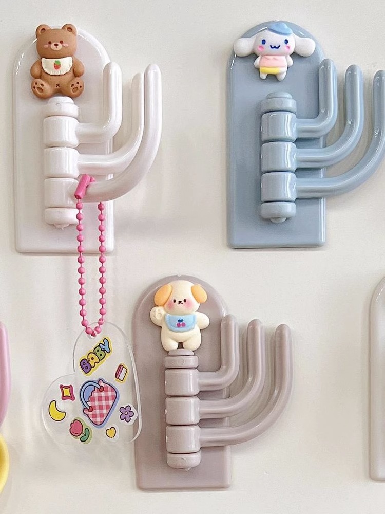 Jujiajia Hook Student Dormitory Bathroom Bathroom Punch-Free Cartoon Shape Doorway Wall Key Sticky Hook